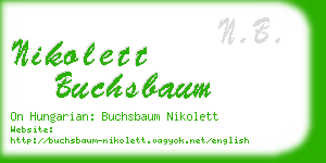 nikolett buchsbaum business card